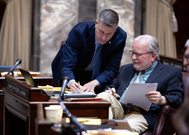 Senator Brad Hawkins and Senator Jim McCune.